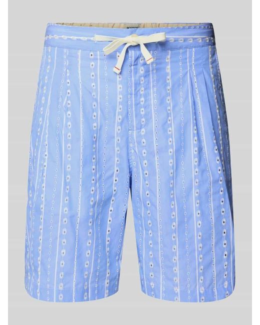 Scotch & Soda Regular Fit Shorts mit Lochstickerei in Blue für Herren