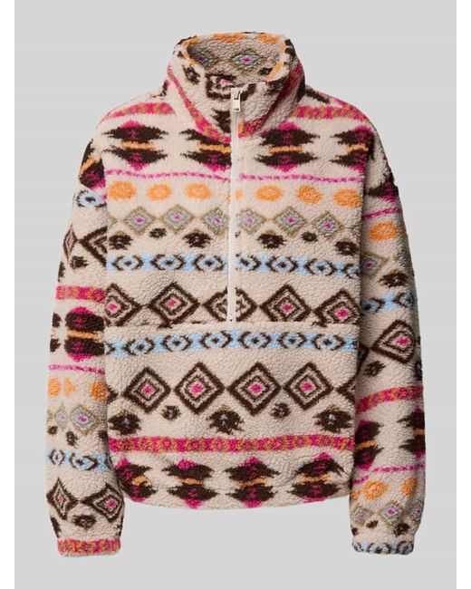 ONLY Multicolor Regular Fit Troyer in Teddyfell-Optik Modell 'JANNE'