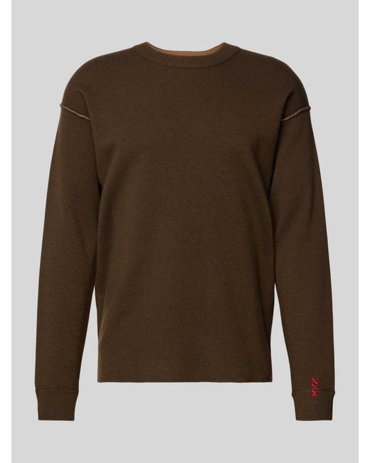 Scotch & Soda Gebreide Pullover Met Ronde Hals in het Brown voor heren