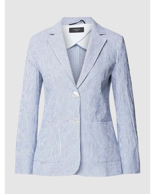Weekend by Maxmara Blue Blazer mit aufgesetzten Taschen Modell 'ALETTA'