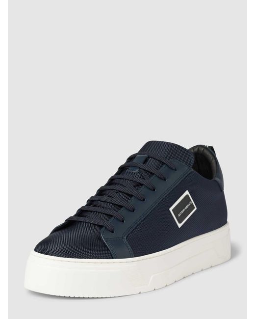 Antony Morato Sneakers Met Labelpatch in het Blue voor heren