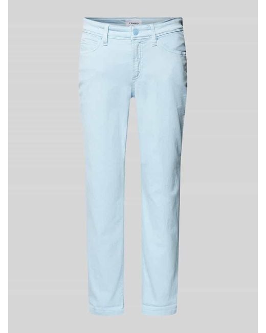 Cambio Blue Regular Fit Jeans mit verkürzten Schnitt