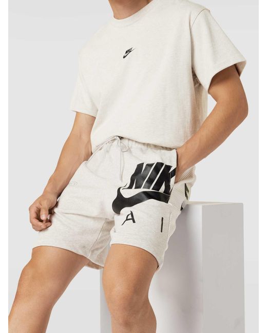 Nike Sweatshorts mit Label-Print in Natural für Herren