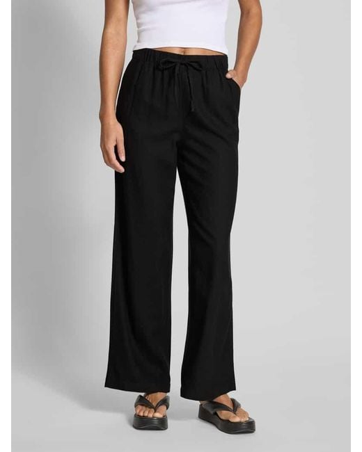 ONLY Black Weite Hose aus Viskose-Leinen-Mix Modell 'CARO'