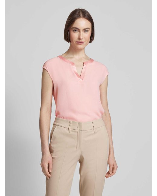 Comma, Pink T-Shirt mit Kappärmeln