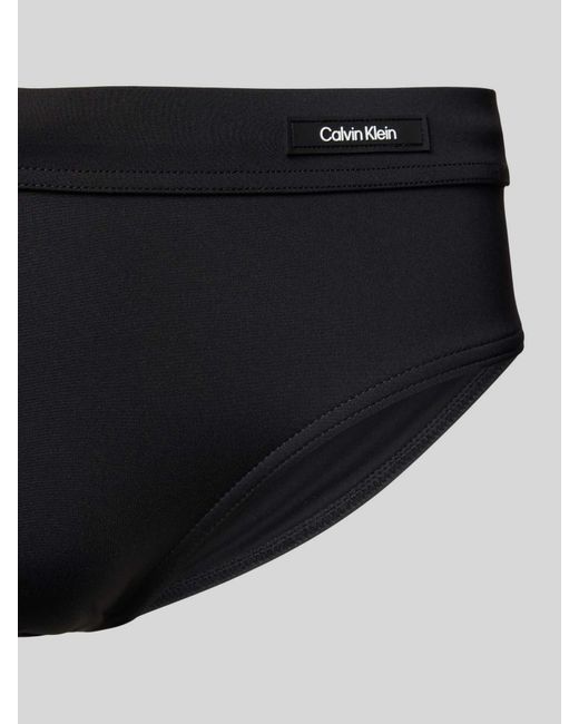 Calvin Klein Zwembroek Met Labelpatch in het Black voor heren