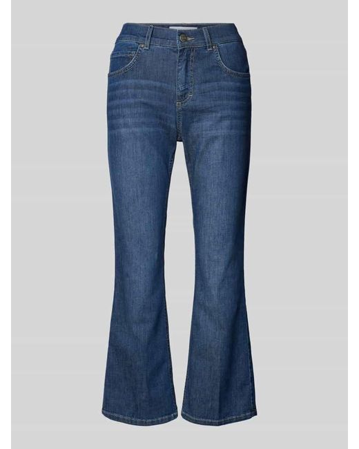 ANGELS Cropped Jeans in unifarbenem Design Modell 'Leni' in Blue für Herren