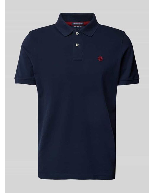Mcneal Regular Fit Poloshirt mit Knopfleiste und Label-Stitching in Blue für Herren