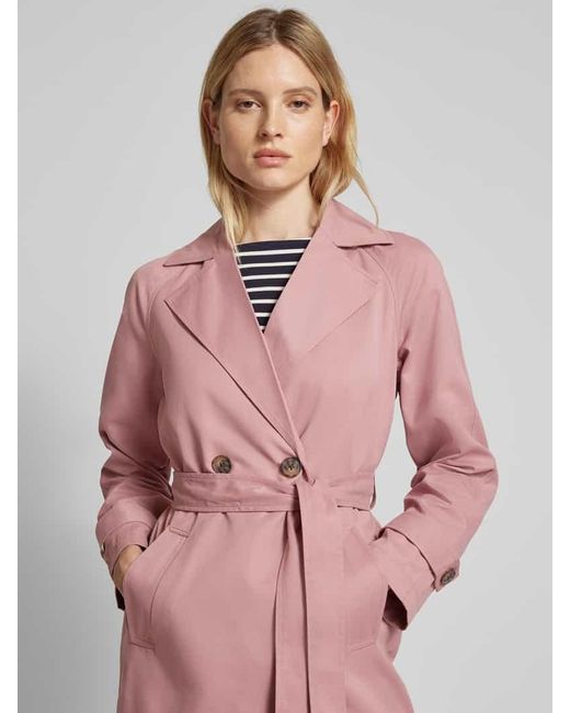 Vero Moda Pink Trenchcoat mit Bindegürtel Modell 'LOU'