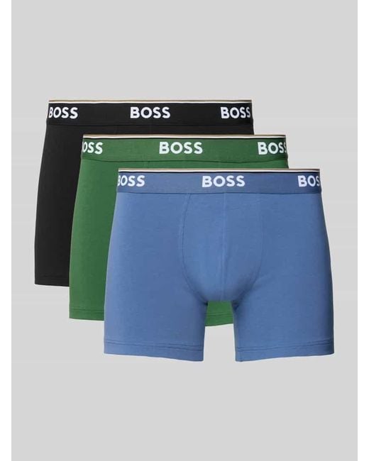 Boss Trunks mit elastischem Bund im 3er-Pack in Blue für Herren