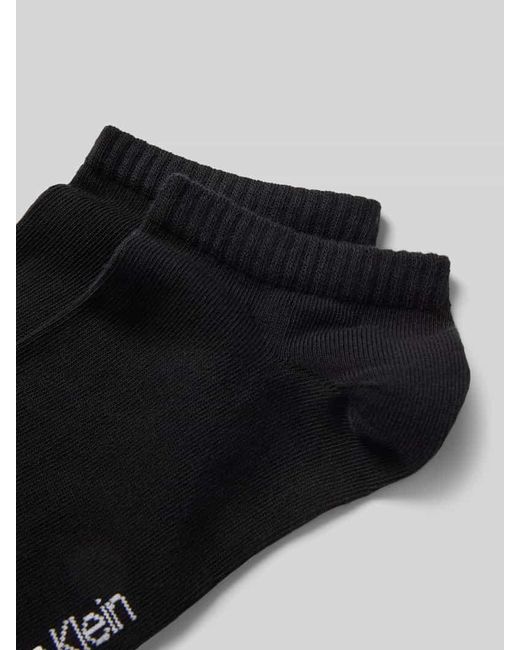 Calvin Klein Black Socken mit Label-Print im 2er-Pack