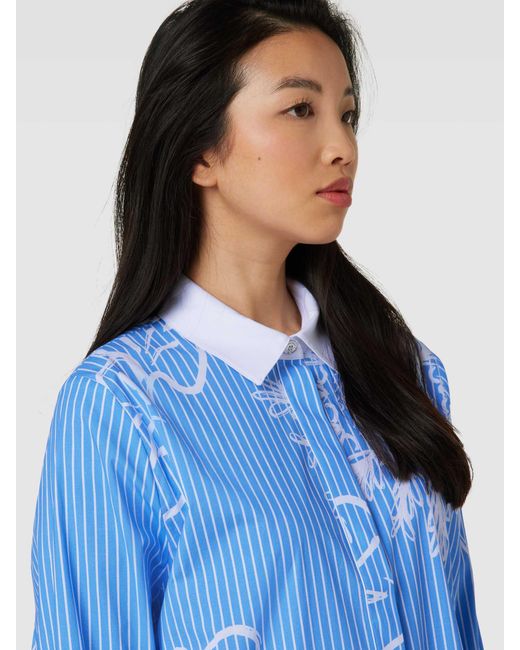 Sportalm Overhemdblouse Met Streepmotief in het Blue