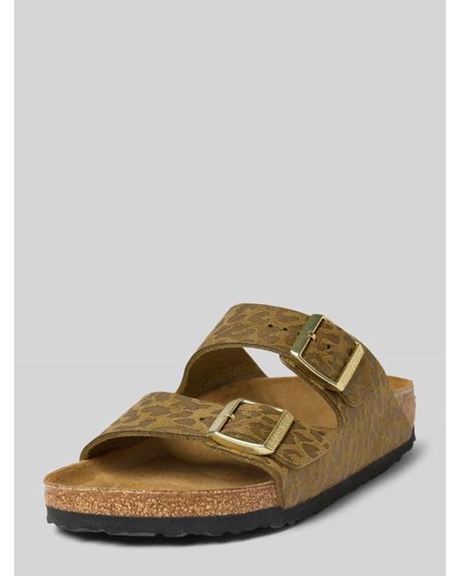 Birkenstock Green Slides mit Dornschließen Modell 'Arizona'