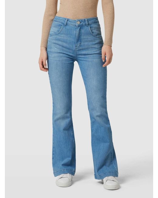 Lanius Blue Bootcut Fit Jeans mit Woll-Anteil