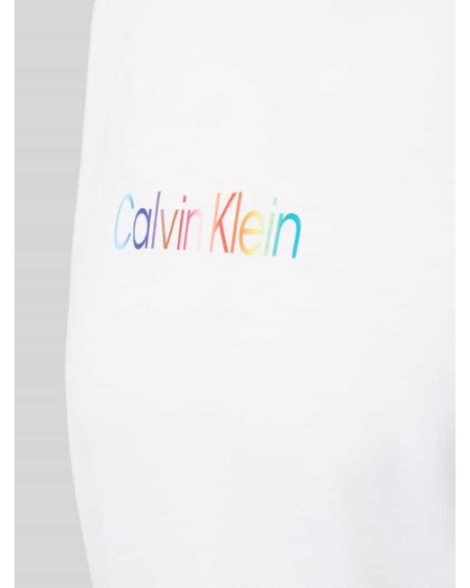 Calvin Klein Tanktop mit Label-Print in White für Herren