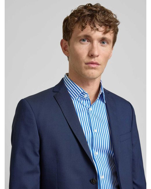 Jake*s Super Slim Fit Zakelijk Overhemd Met Kentkraag in het Blue voor heren