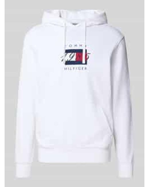 Tommy Hilfiger Regular Fit Hoodie Van Puur Katoen in het White voor heren