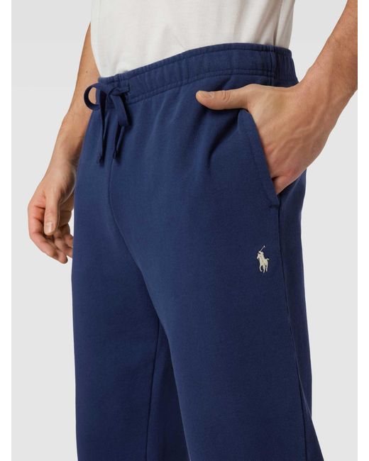 Polo Ralph Lauren Regular Fit Sweatpants Met Logostitching in het Blue voor heren