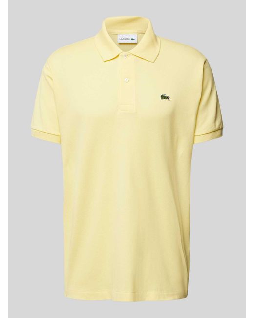 Lacoste Classic Fit Poloshirt Met Labeldetail in het Yellow voor heren
