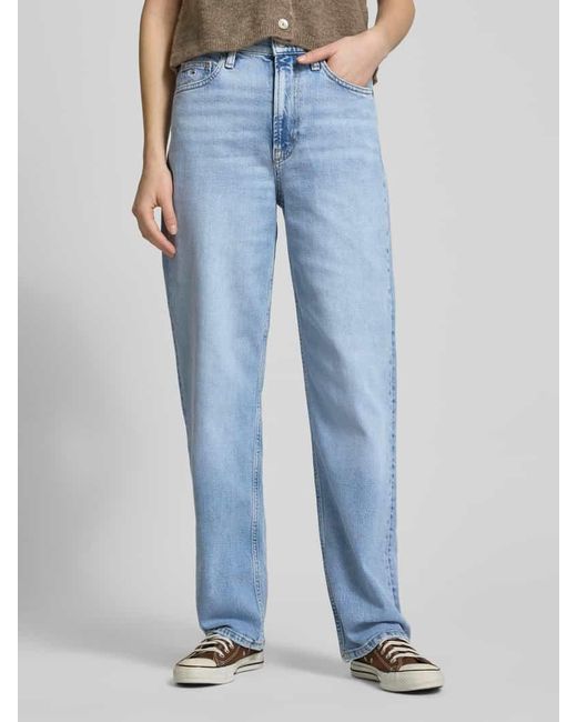 Tommy Hilfiger Blue Straight Leg Jeans aus Baumwoll-Mix Modell 'LAYLA'