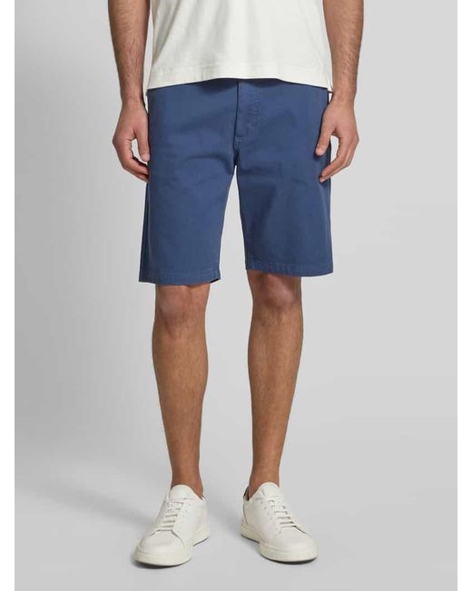 Boss Tapered Fit Bermudas mit elastischem Bund Modell 'Chino' in Blue für Herren