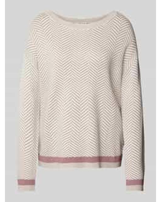Tom Tailor Oversized Gebreide Pullover Met Boothals in het Natural