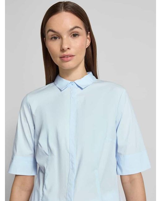 christian berg Blue Hemdbluse mit verdeckter Knopfleiste