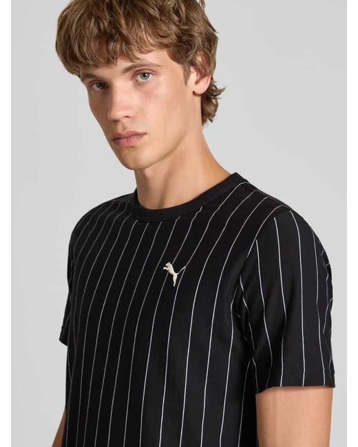 PUMA Regular Fit T-Shirt mit Logo-Stitching Modell 'Class' in Black für Herren