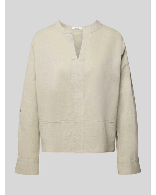 Opus Regular Fit Blouse Met V-Hals Model 'Feleen' in het Natural