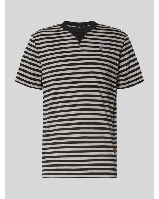 G-Star T-Shirt Met Labelstitching, Model 'Nifous' in het Black voor heren