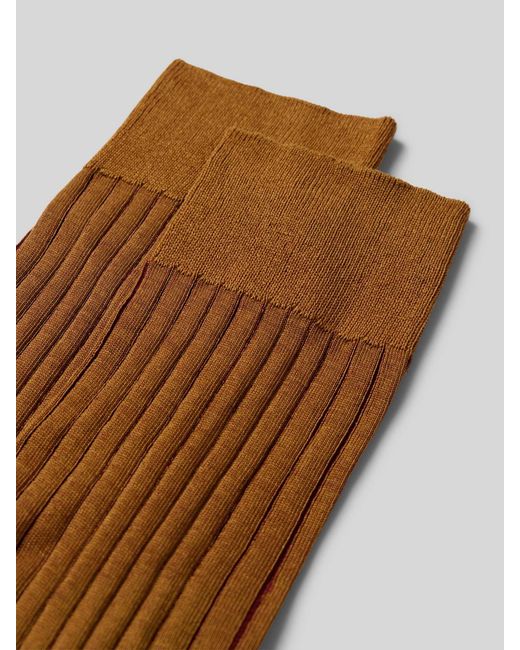 Falke Sokken Met Labelprint, Model 'Shadow' in het Brown voor heren