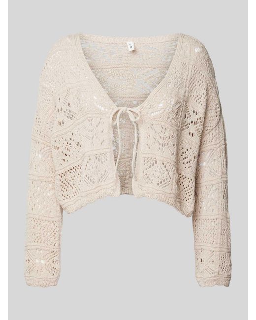 ONLY Kort Gebreid Jack Met Broderie Anglaise in het Natural