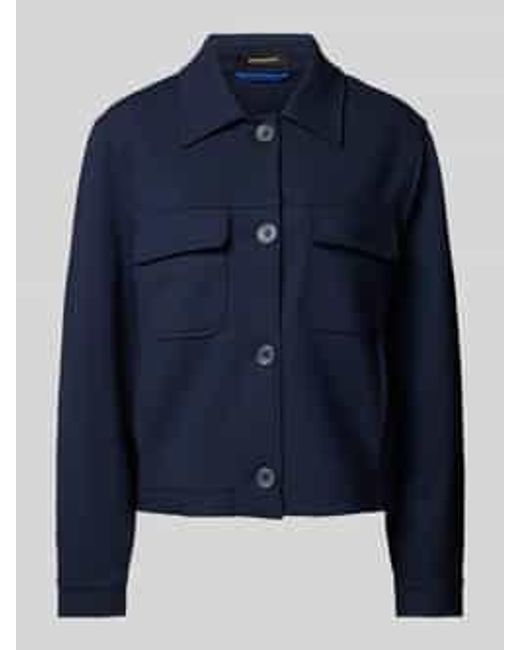 MORE&MORE Blazer Met Platte Kraag in het Blue