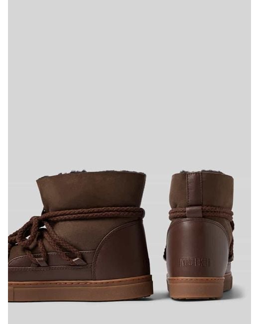 Inuikii Brown Snow Boots mit Label-Stitching Modell 'CLASSIC'