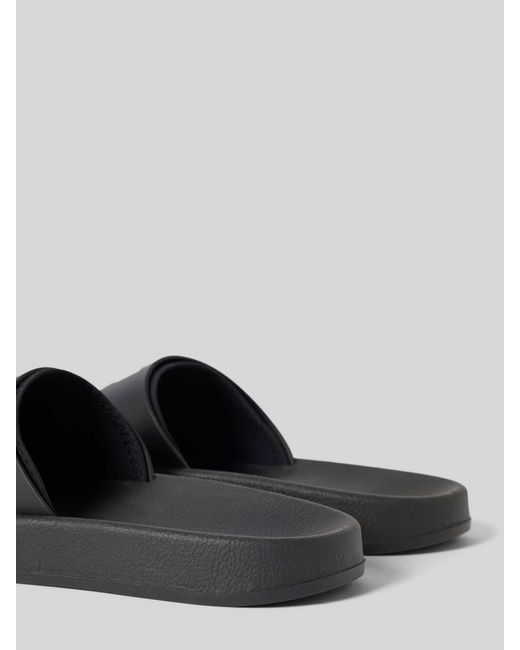 HUGO Slides mit Label-Print Modell 'Nil' in Black für Herren