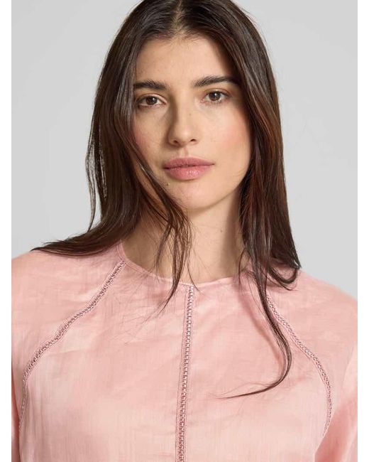 Max Mara Pink Bluse mit Rundhalsausschnitt Modell 'EDILE'