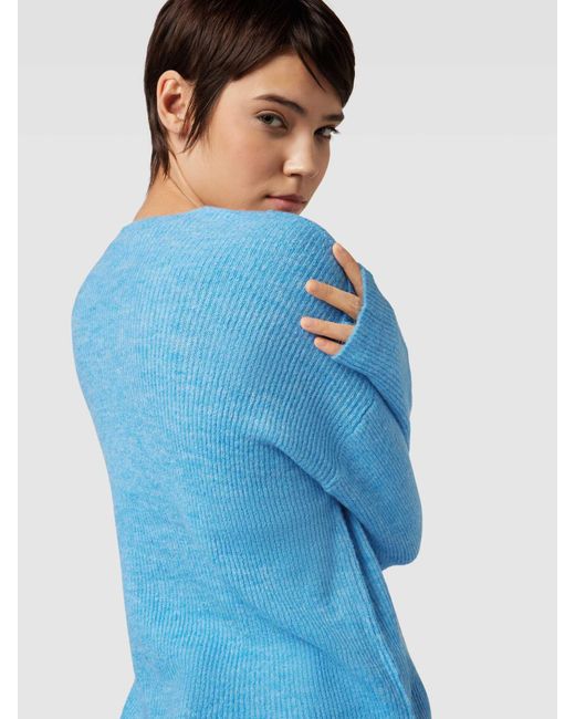 Vero Moda Gebreide Pullover Met Structuurmotief in het Blue