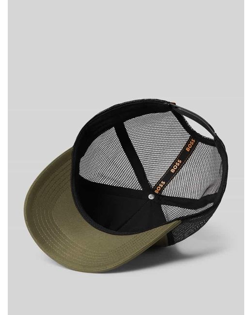 Boss Cap mit Label-Patch in Green für Herren