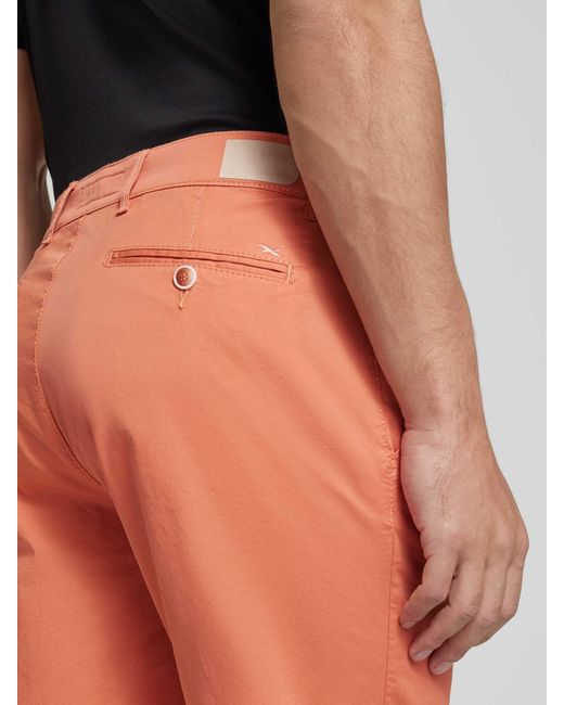 Brax Regular Fit Chino-Shorts mit Gesäßtaschen Modell 'BOZEN' in Orange für Herren