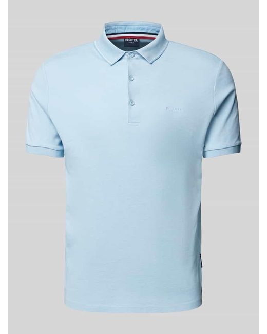 Hechter Paris Poloshirt mit kurzer Knopfleiste in Blue für Herren