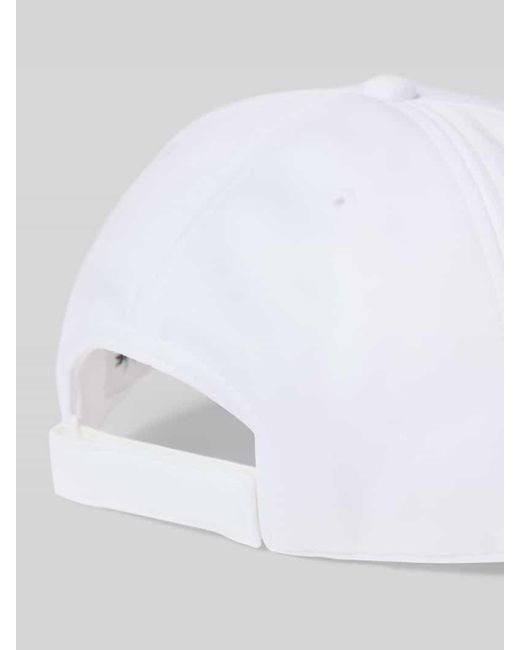 Lacoste White Basecap mit Logo-Applikation