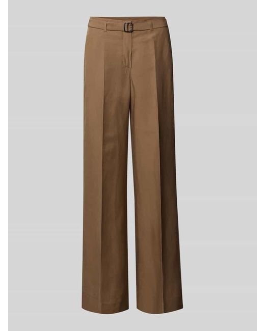 RAFFAELLO ROSSI Brown Hose aus Viskose-Leinen-Mix Modell 'ANAIS'