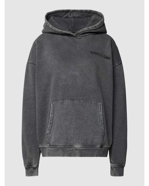 Redefined Rebel Oversized Hoodie Met Labeldetail in het Gray