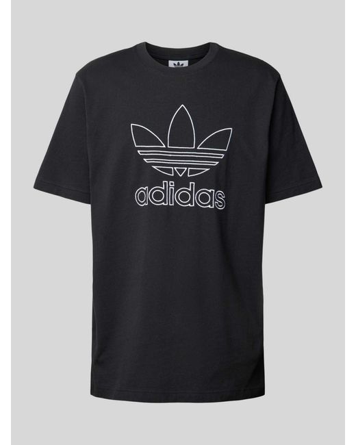Adidas Originals T-shirt Met Labelprint in het Black voor heren