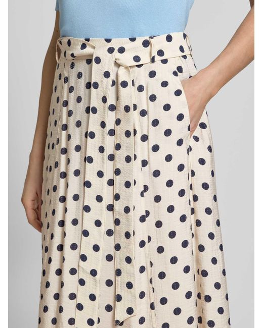 Freequent Midirok Van Viscosemix Met Strikriem Model 'Alma' in het White
