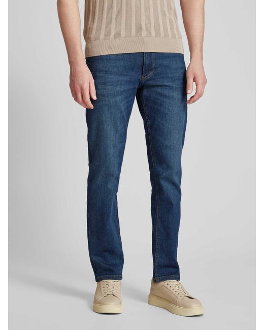 Camel Active Regular Fit Jeans im 5-Pocket-Design Modell 'HOUSTON' in Blue für Herren