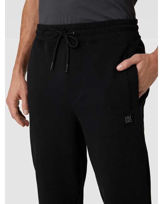 HUGO Sweatpants Met Tunnelkoord in het Black voor heren