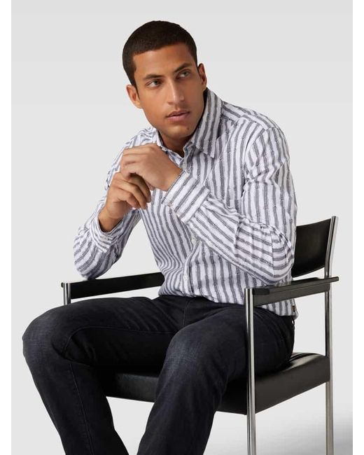 Boss Freizeithemd aus Baumwolle mit Allover-Muster Modell 'Relegant' in White für Herren