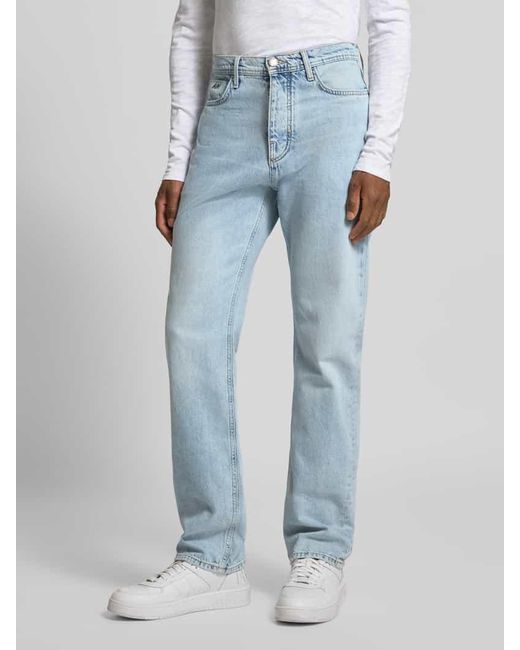Antony Morato Straight Fit Jeans mit Logo-Applikation in Blue für Herren