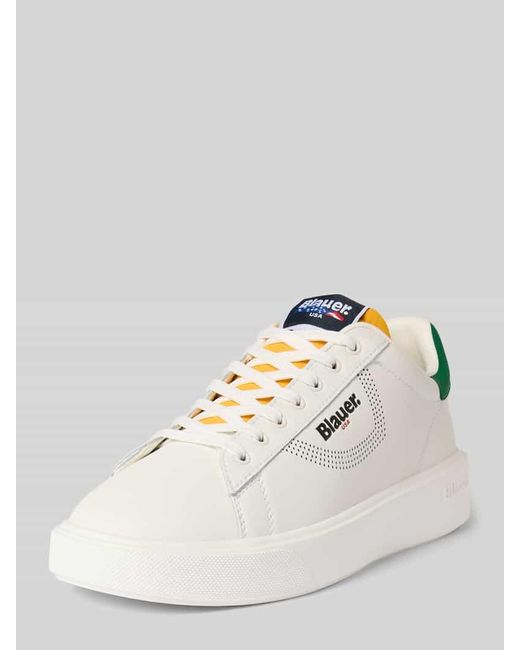 Blauer Usa Sneaker mit Label-Details Modell 'BUCK03' in Natural für Herren